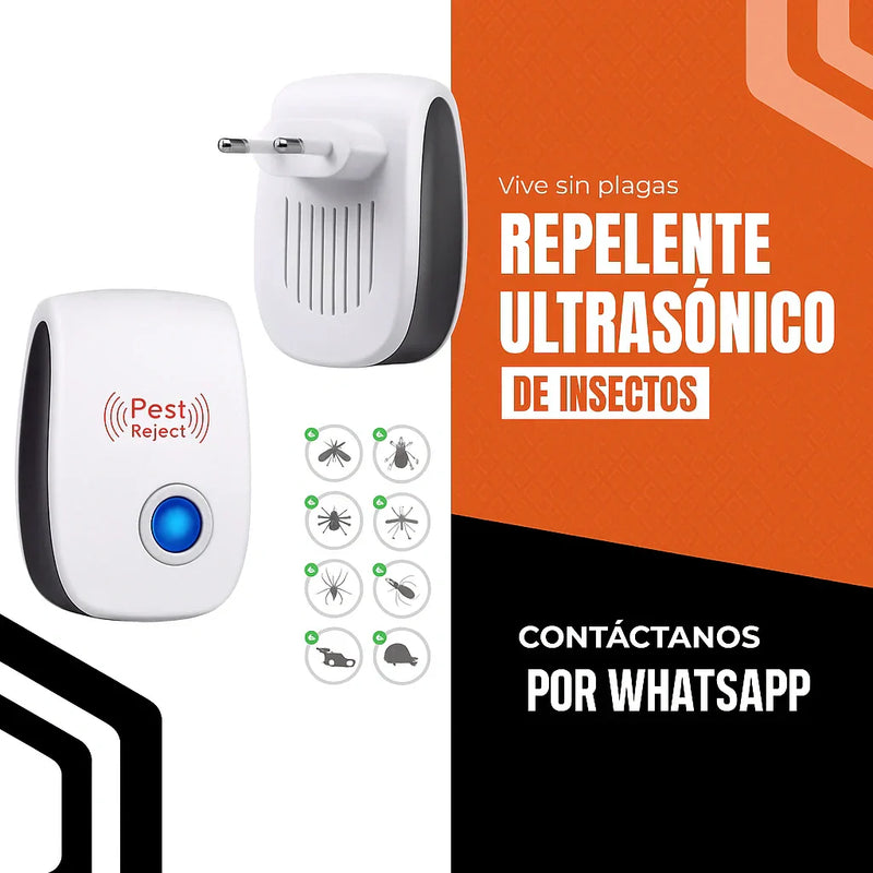 REPELENTE ULTRASÓNICO DE INSECTOS 3 x 1